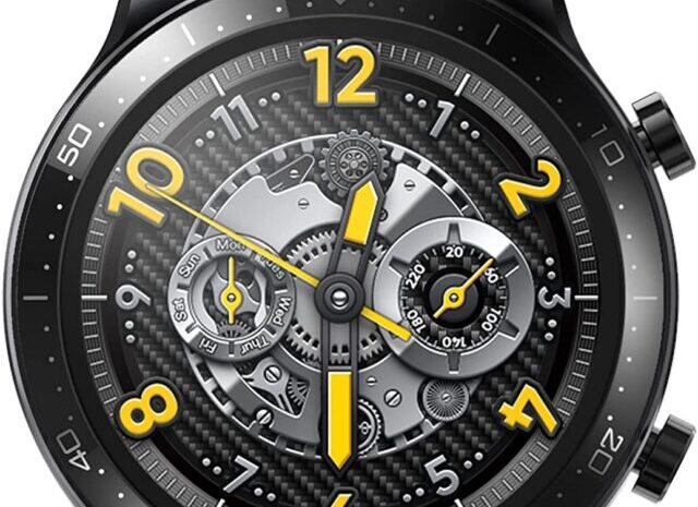 Realme Watch S Pro RMA186 1.39″ AMOLED Display  With Water Resistant Of Black Colour.