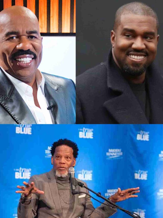 Steve Harvey, Kanye West, and D.L. Hughle